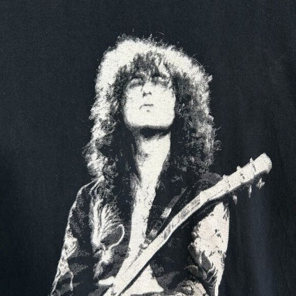 VTG Led Zeppelin Jimmy Page ZOSO Black Shirt S 2005 Myth Gem Y2K Band - Picture 4 of 6